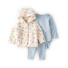 Комплект Carter's 3в1 боді, кофта, штани для дівчинки