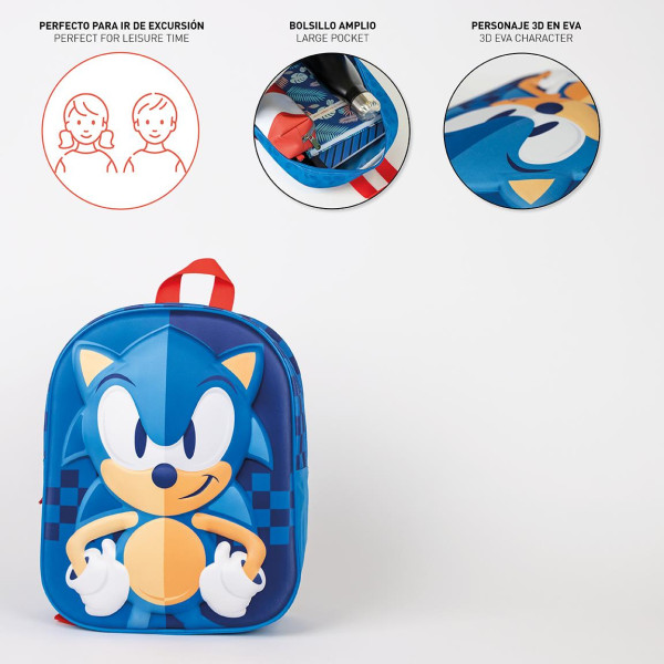 Рюкзак, SONIC, синій 
